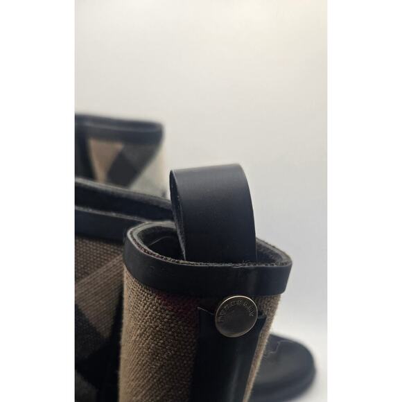 Burberry Euro 37, US Ladies 7 Pre-Owned Mid-Calf Canvas Check Rain Boots - Picture 9 of 11